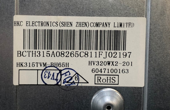 HV320WXC-200_X-PCB-X0.0 47-600385 HK315TVM-BH65H HV320WX2-201