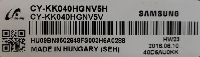 Подложка в сборе с подсветкой CY-KK040HGNV5H