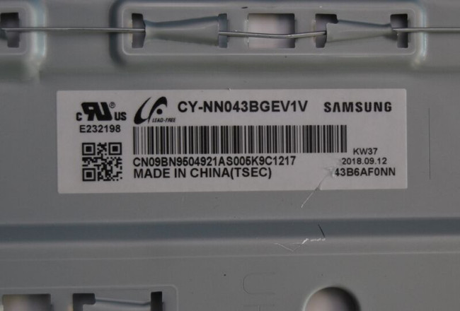 Подложка в сборе с подсветкой CY-NN043BGEV1V