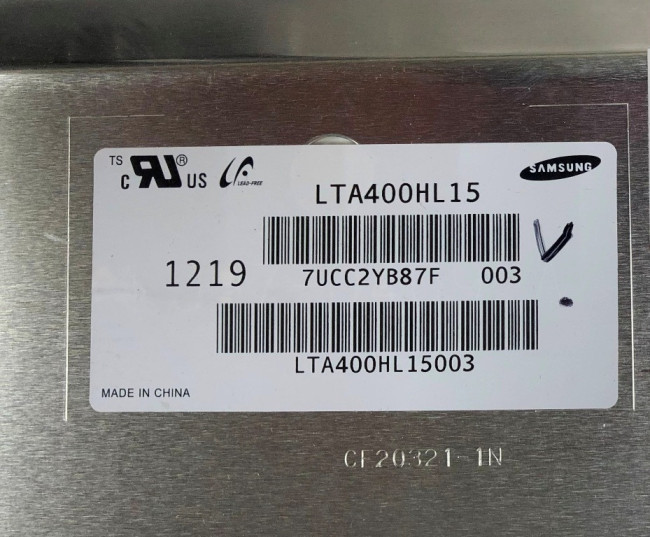 Матрица LTA400HL15 GSK_SNB40240MB3SR4LV0.0 GSK_SNB40240MB3SL4LV0.0